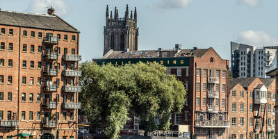 The River Aire with Calls Landing in the background.