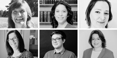 an image of 6 squares, with mini portraits of IPS staff members from left to right. Top row: Anna Lawson, Maria Orchard, Charlotte Elliott- Harvey. Bottom row: Naomi Jacobs, Lewis Lockwood, Sofia Raseta