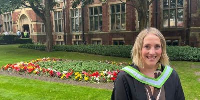 Gillian Brown on graduation day, the University of Leeds