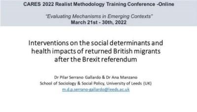 Title slide from CARES 2022 Realist Methodology Training Conference