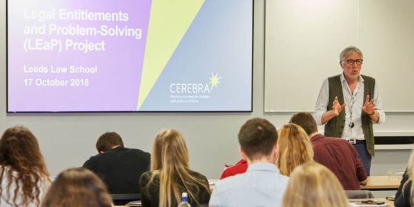 Professor Luke Clements presenting in 2018