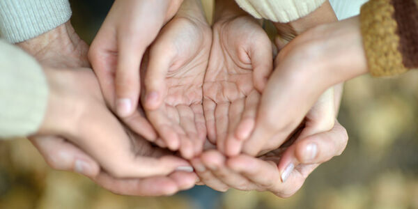 Family holding hands