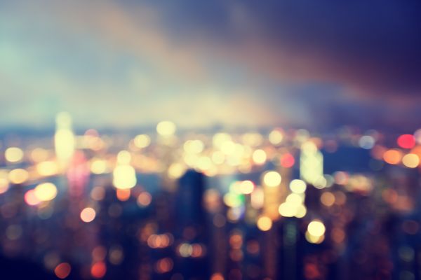 City lights blurred