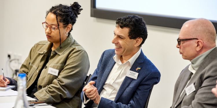 Photo of Alex Sobel MP and other panel members at workshop