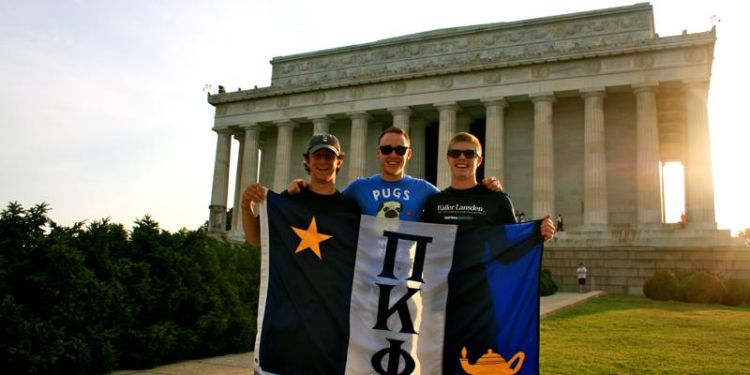 Ben Roback while studying abroad in America