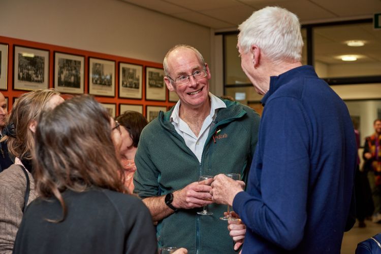 Prof. Selby at the drinks reception after his lecture.