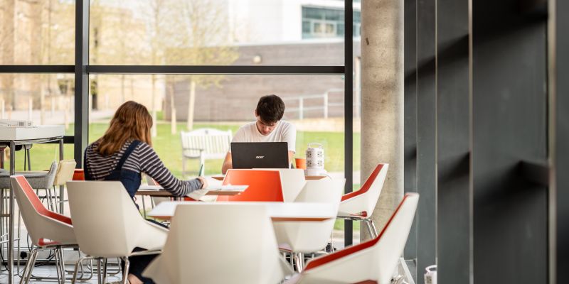 Law students studying in Liberty Building